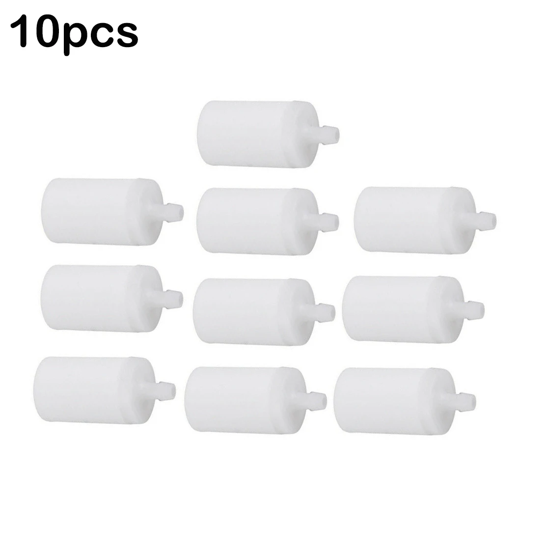 10Pcs Fuel Filter For Husqvarna Chainsaw 50 51 55 61 268 272 XP 345 350 351 353 High Quality White Solid Plastic Fuel Filters