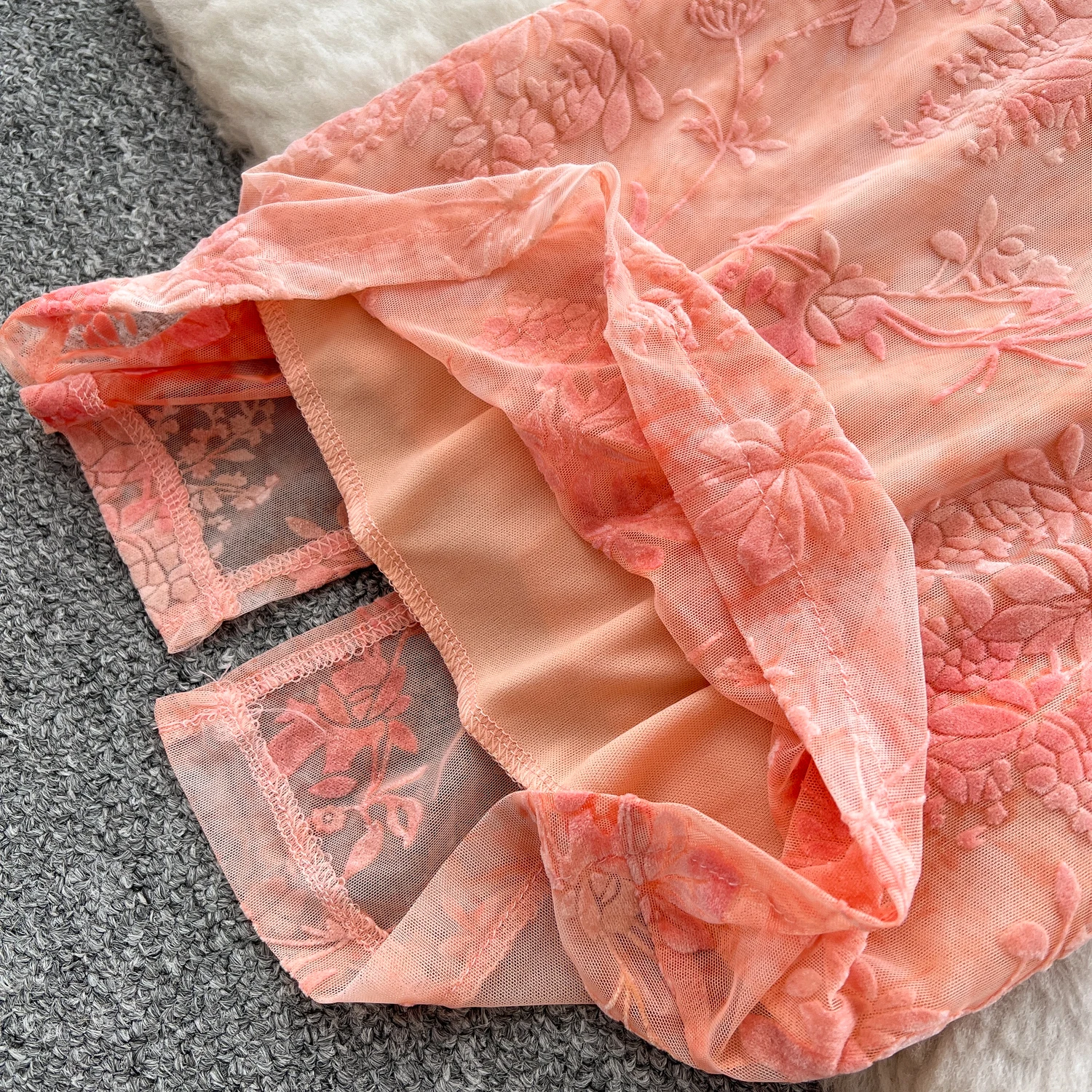 세련된 섹시한 스윙 칼라 나비 메쉬 하이 웨이스트 슬립 드레스 요정 캐주얼 a 라인 드레스 휴가 vestidos 여성 boho sundress