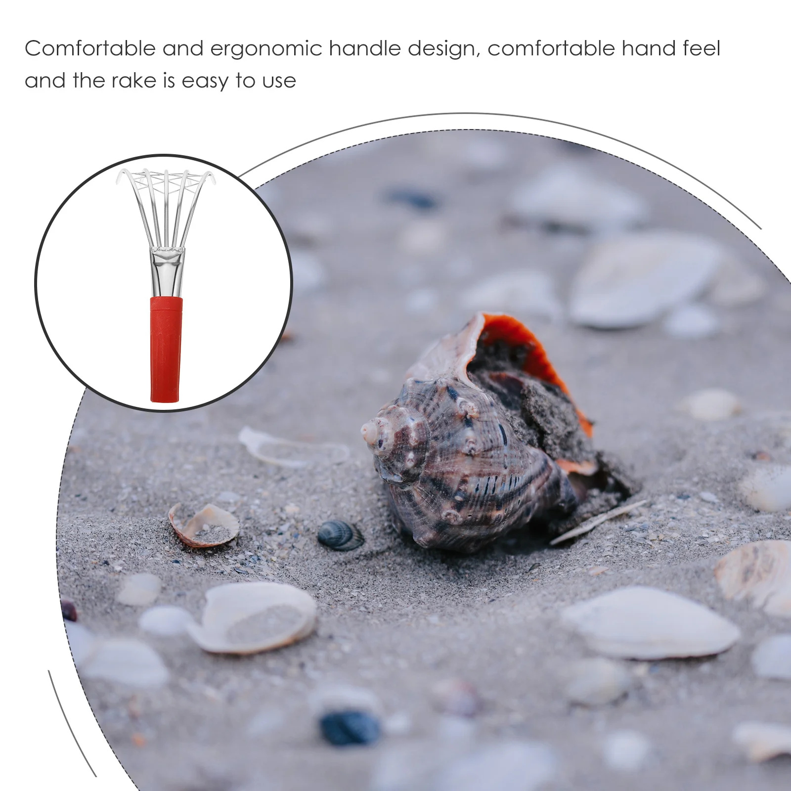 

Kids Metal Claw Beach Shell Digging Tool Handheld Clamming Garden Leaf Rake Home Digging Equipment Shell Scooper Sand Rake