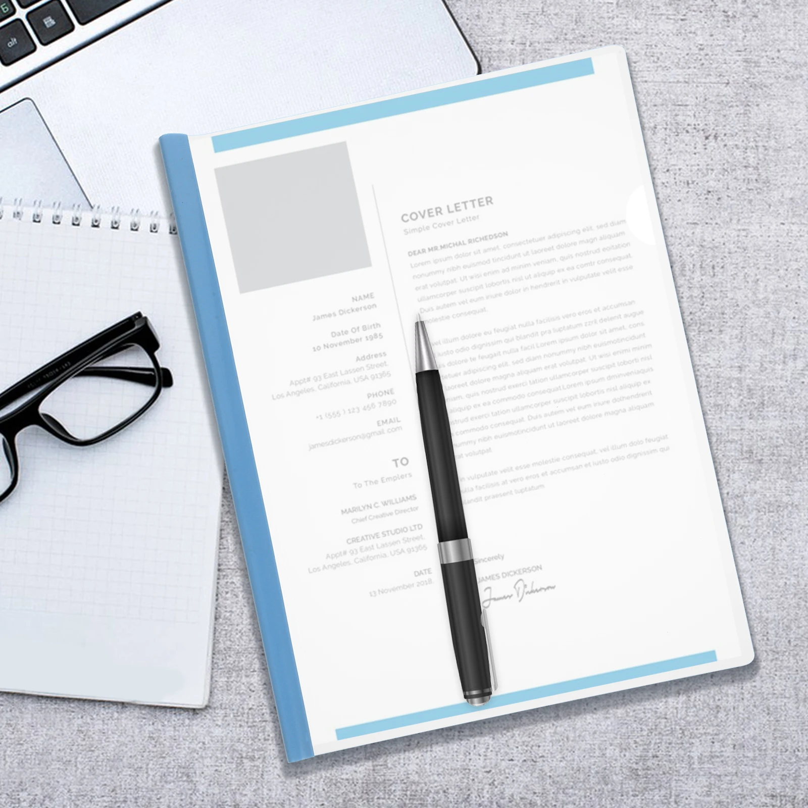 

10Pcs File Folders Sliding Bar Clear Document Holders A4 Organizers Office Paper Storage Presentation Report Covers Resume