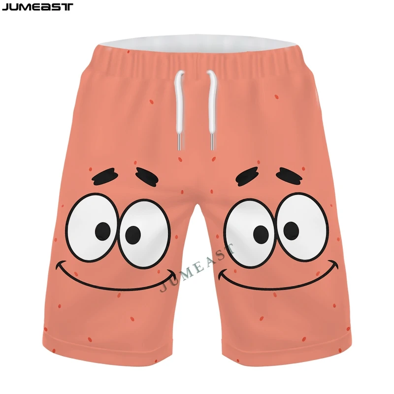 Jumeast-pantalones cortos de dibujos animados para hombre y mujer, ropa de calle masculina y femenina, pantalones de chándal informales para playa