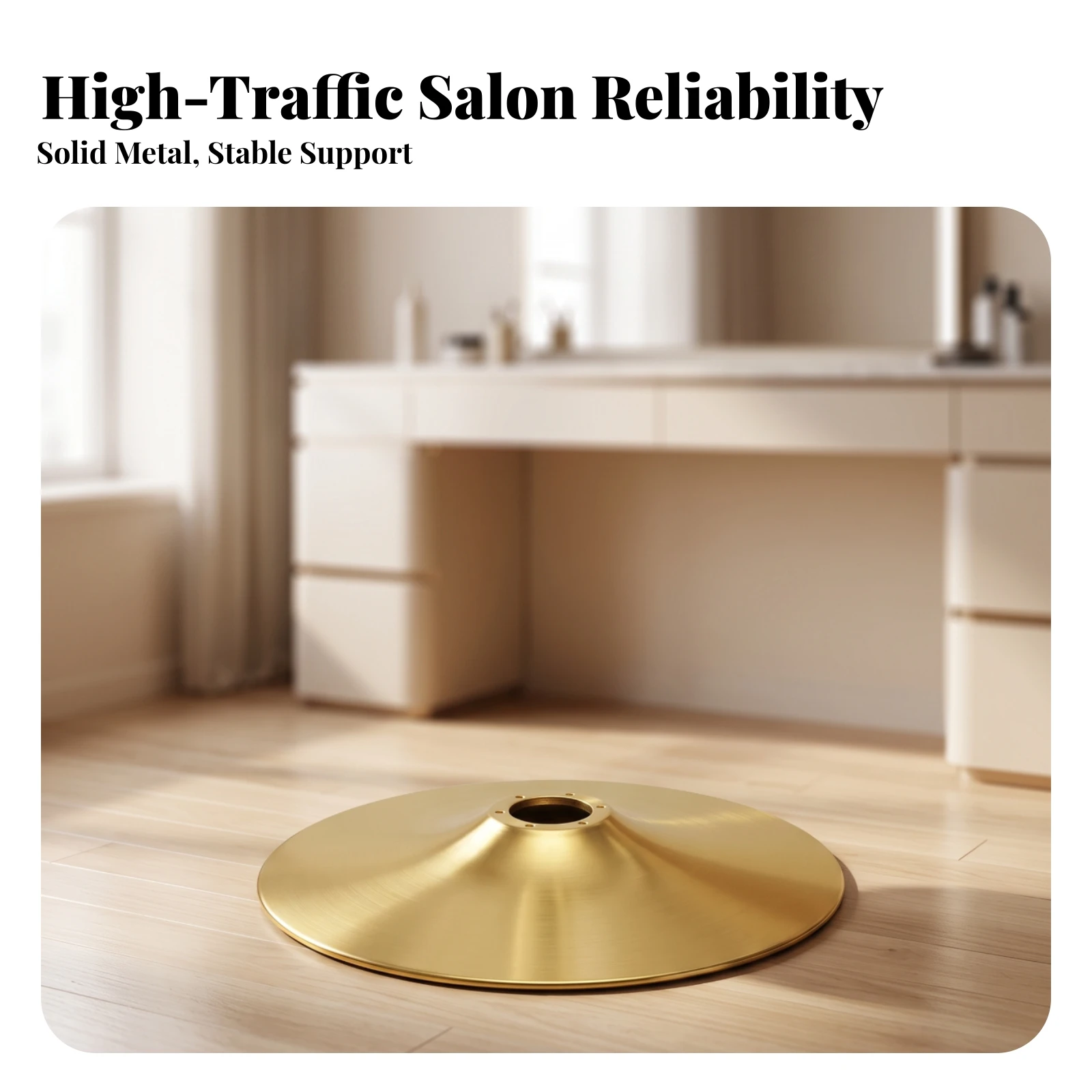 Salon Chair Base Plate Heavy-Duty Barber Chair Base Plate Hardware Long-Lasting Sturdy for Barbers