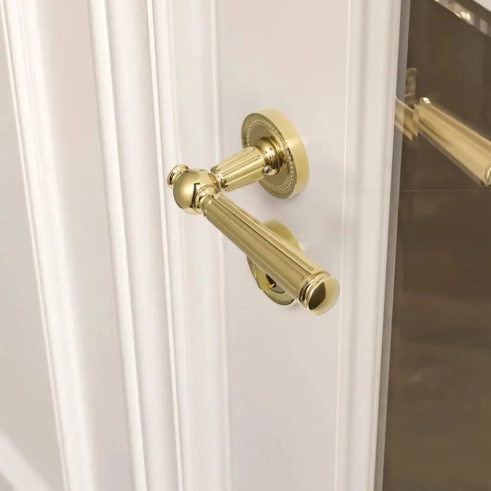 Simple Design Magnetic Suction Door Lock Retro Style Silent Silent Door Lock Durable Easy Installation French Door Lock Room