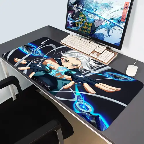 Alfombrilla de ratón Valorant Jett XXL, accesorios de Gaming para oficina, teclado de escritorio, alfombrilla antideslizante para ordenador portátil, alfombrilla de ratón grande de goma