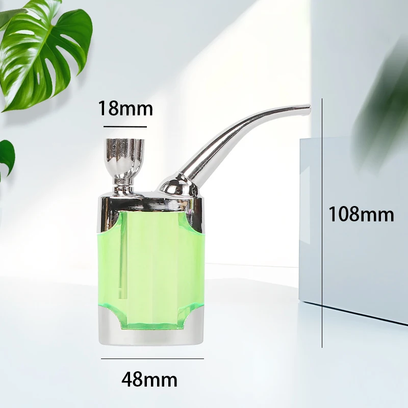 Complete set Cleanable Acrylic Smoking Pipe Fashion Microfilter Tobacco Pipe Circulation Reduce Tar Smoke filter Cigarette Tool view 5