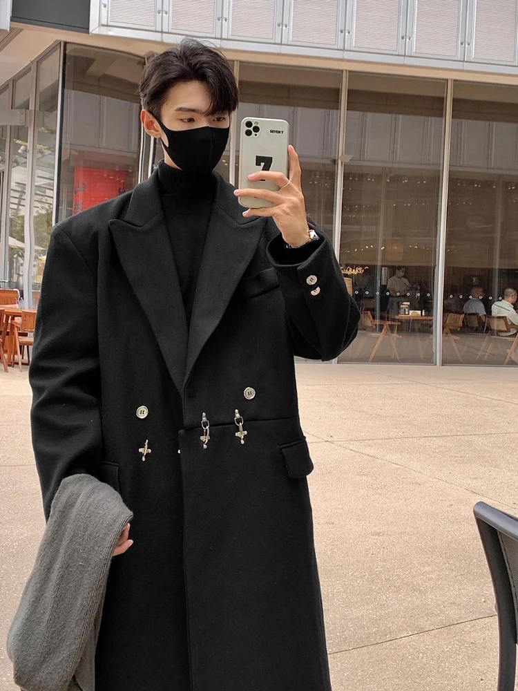 

Korean Drama Inspired Autumn Winter Gentleman Sweater Coat Men's Briti Sle Faionable Woolen Jaet Warmth And Sle