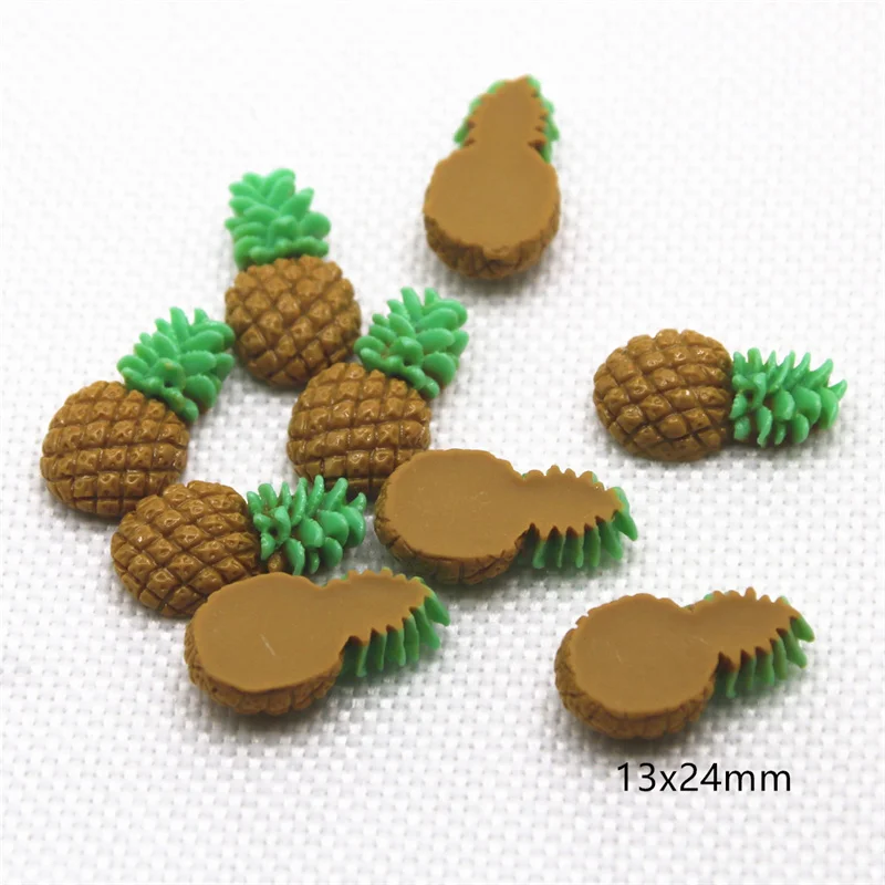 20pcs Resin Pineapple Flat Back Cabochon Art Decoration Charm Craft DIY Hair bow Center