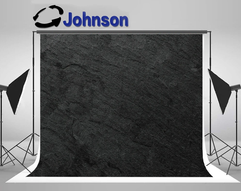 

JOHNSON Dark Grey Black Slate Texture Stone Rock backgrounds High quality Computer print wall backdrops