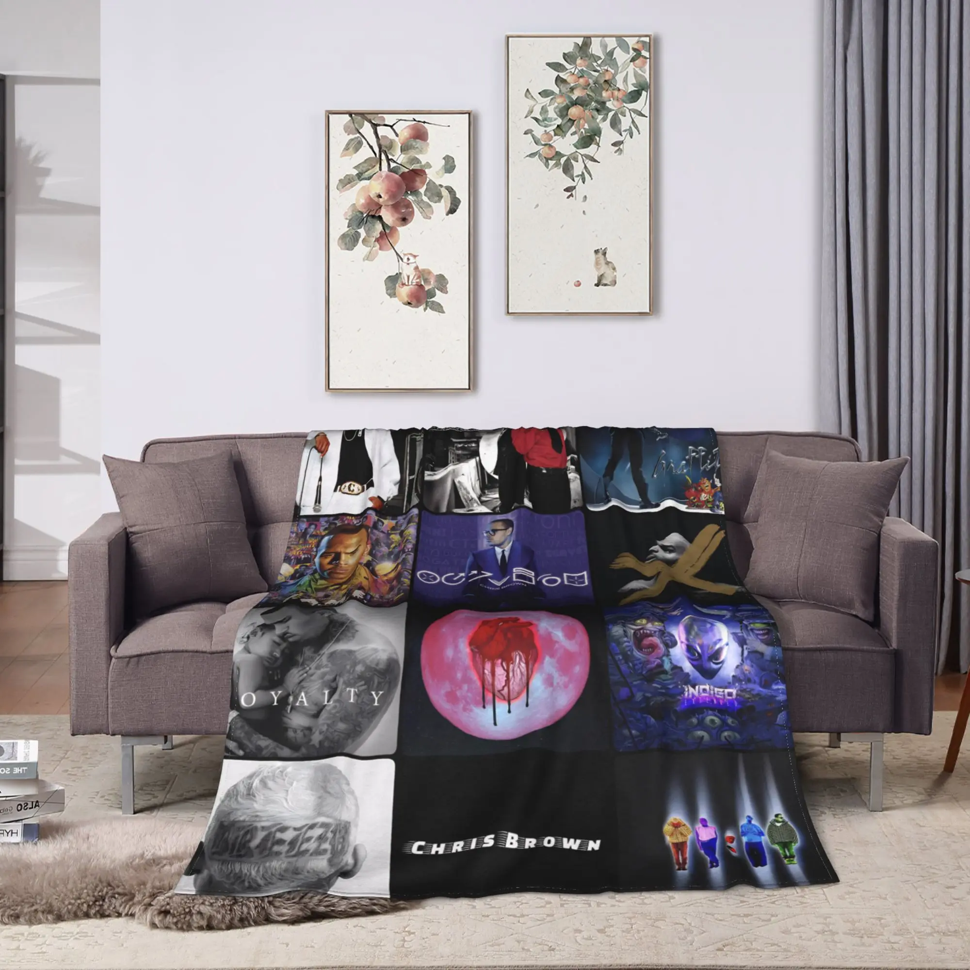 Chris Brown Breezy Bowl XX Warm Soft Blanket  Camping Plush Throw Blanket  Couch Chair Flannel Bedspread Sofa Bed Cover