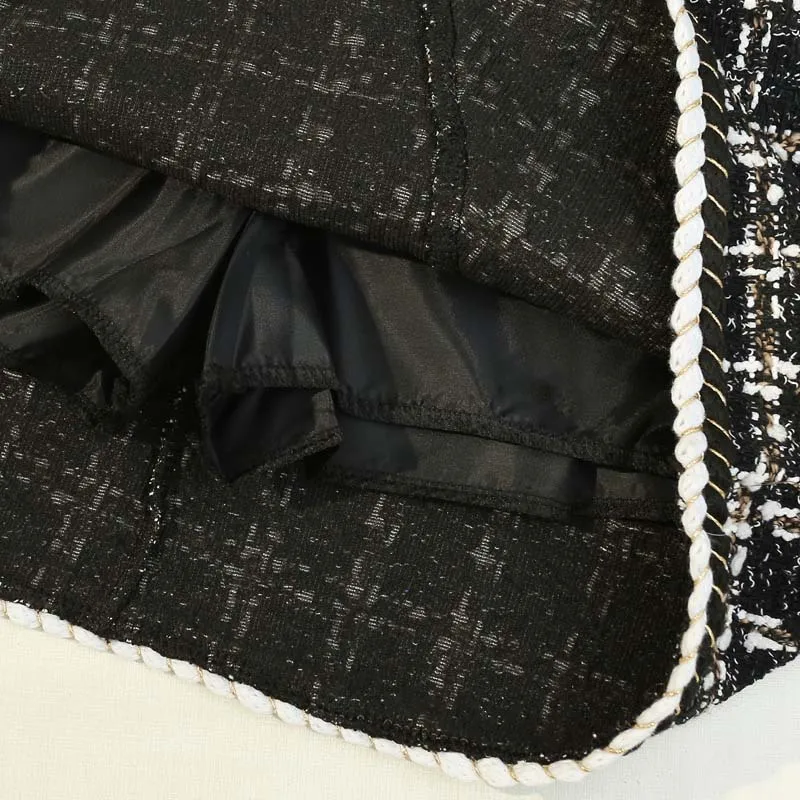 Jupe courte trapèze à carreaux taille haute pour femme, pour l'automne et l'hiver, 2025