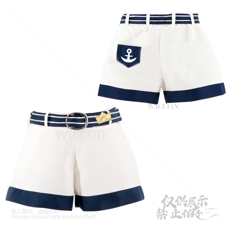 Sameko Saba Vtuber أزياء تنكرية شعر مستعار ماك فتاة السمكة Gawr Gura لعب الأدوار فستان نسائي ذيل القرش الزي الهالوين مخصص