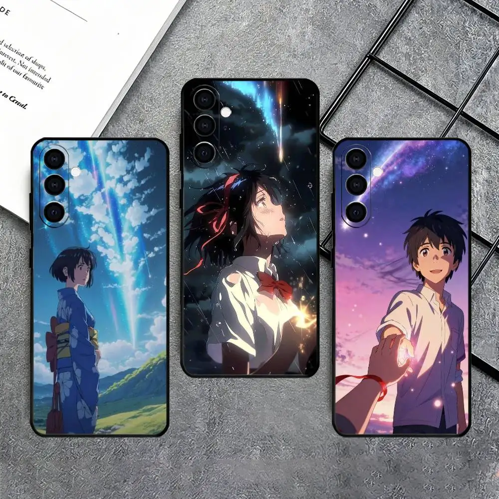 Your Name Phone Case Black Silicone Soft For Samsung Galaxy A73,A72,A71,A70,A53,A52,A51