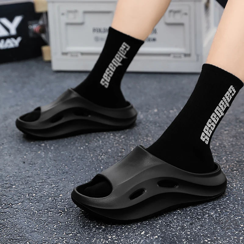 

Пляжная повседневная обувь, мужские прогулочные тапочки на удобной подошве, новые мужские тапочки высокого качества, домашние и уличные сандалии