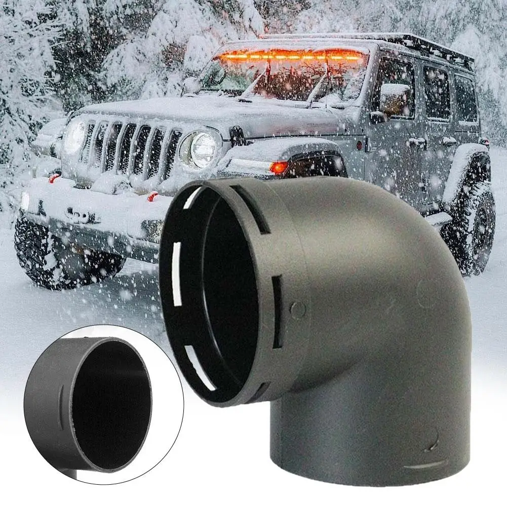 Car Air Heater Ducting Pipe Air Vent Outlet 75/60mm L Piece Elbow Bend Pipe Exhaust Connector For Webasto E Berspaecher Die I6B0