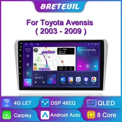 For Toyota Avensis T250 2 II 2003-2009 Android Car Radio Multimedia Player Navigation GPS QLED Touch Screen Auto Stereo Carplay