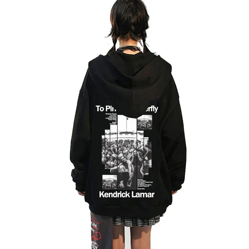 

Rapper Kendrick Lamar To Pimp A Butterfly Album Graphic Zipper Hoodie Men Women Clothing Hip Hop Fashion Pop Music Zip Up Jacket