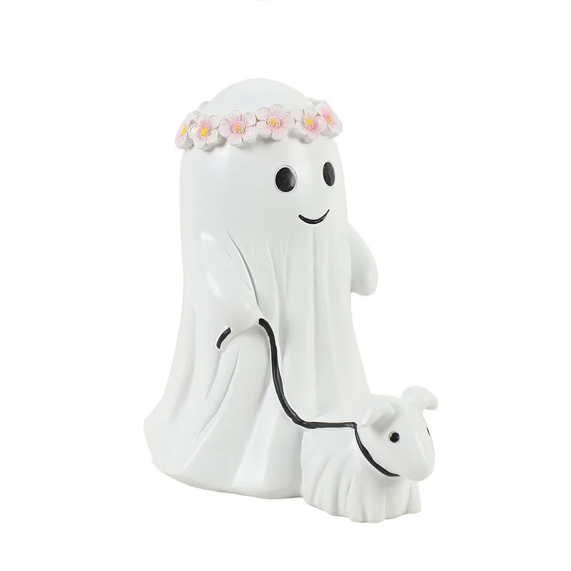 Boneca fantasma decoração de mesa criativa novidade decoração para casa halloween fantasma cão bonito dos desenhos animados engraçado lembrança presentes de halloween