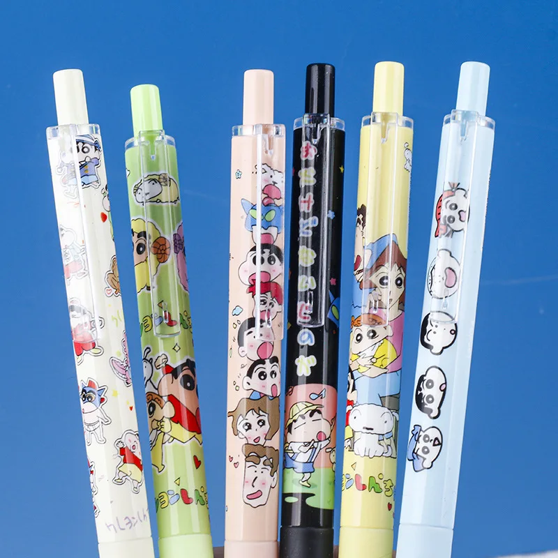 Crayon Shin-chan Gelstift Anime-Zubehör Kreativer 0,5mm Hochwertiger Kawaii Schüler-Prüfungsstift Schnelltrocknender Schwarzer Gelstift Schreibwaren – Detail 3