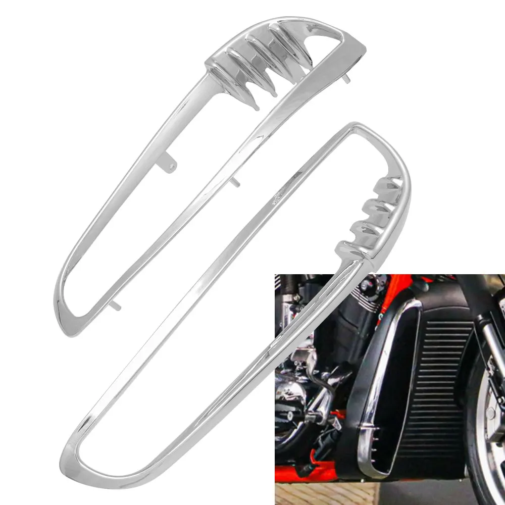 Motorcycle Radiator Trim Bezels Chrome Fit For Harley V-ROD VRSC ROD VRSCA VRSCAW VRSCB 2002-2010 Parts