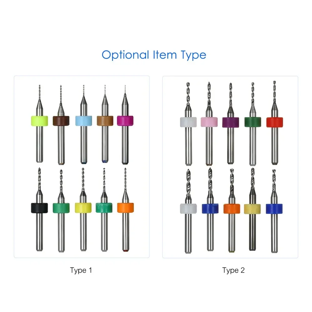 

10pcs Tungsten Carbide Micro Drill Bits Set Engraving Tools for PCB Circuit Board 0.3mm+0.4mm+0.5mm+0.6mm+0.7mm+0.8mm+0.9mm+1.0m