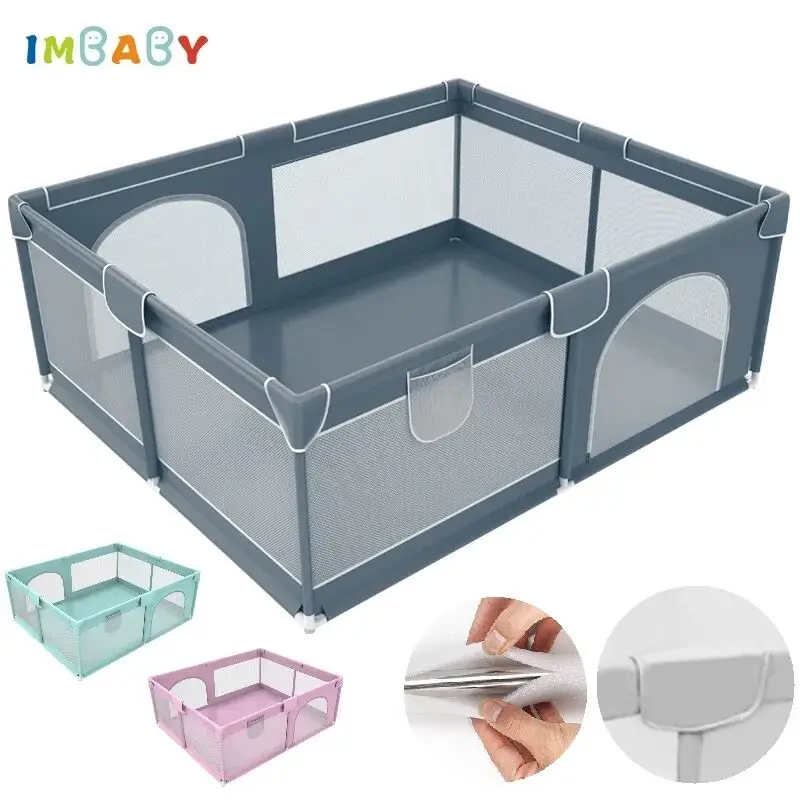 IMBABY Baby Playpens Double Door Baby Fence 150x180cm Playpen for Children Large Baby Playground Park Child Balls Pool Barrier