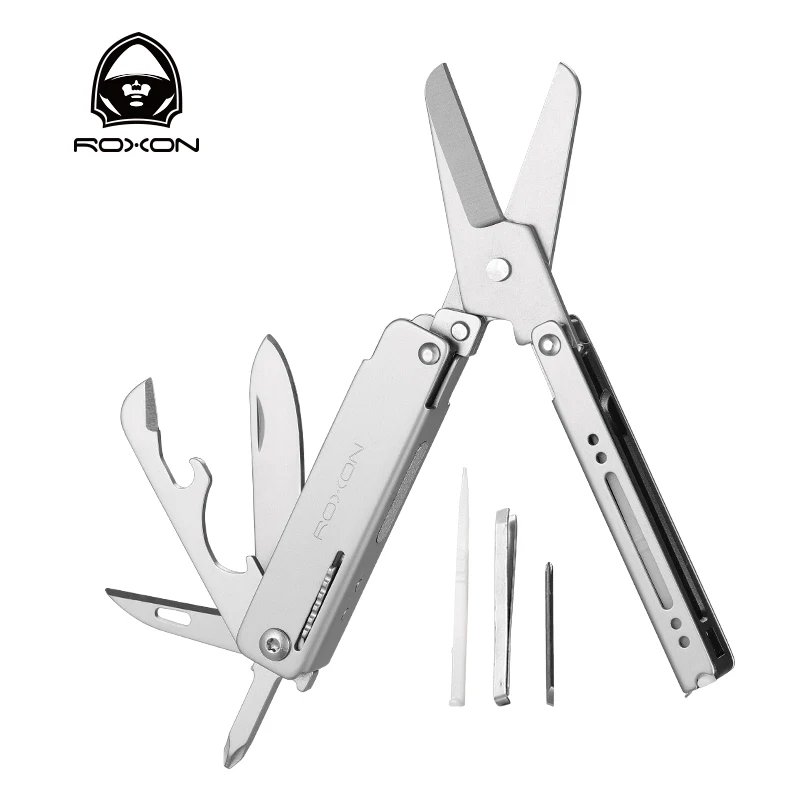 ROXON M3 13 in 1 Multi Scissors EDC with Toothpick & Tweezers Practical Small and Exquisite