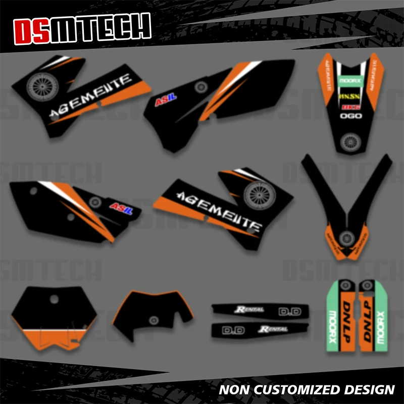 DSMTECH Motorcycle Graphics Decal Sticker for KTM 125 250 300 400 450 525 sx sxf xc xcf xcw exc excf 2005 2006 2007