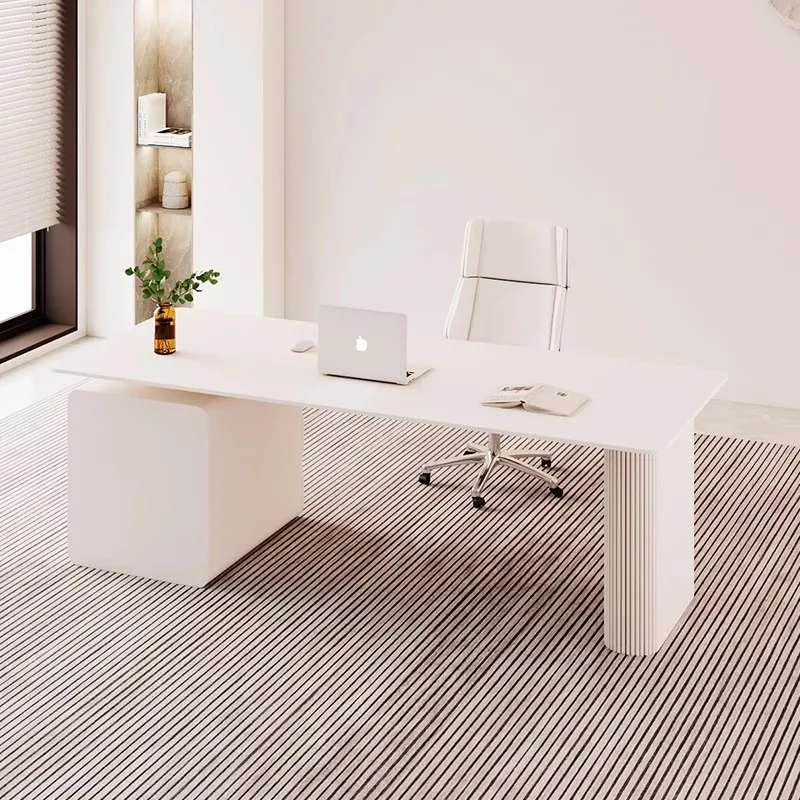 

*Modern Style Office Desk with Storage Drawer Computer Desk Home Living Room Dining Room Beauty Salon Consultation Desk