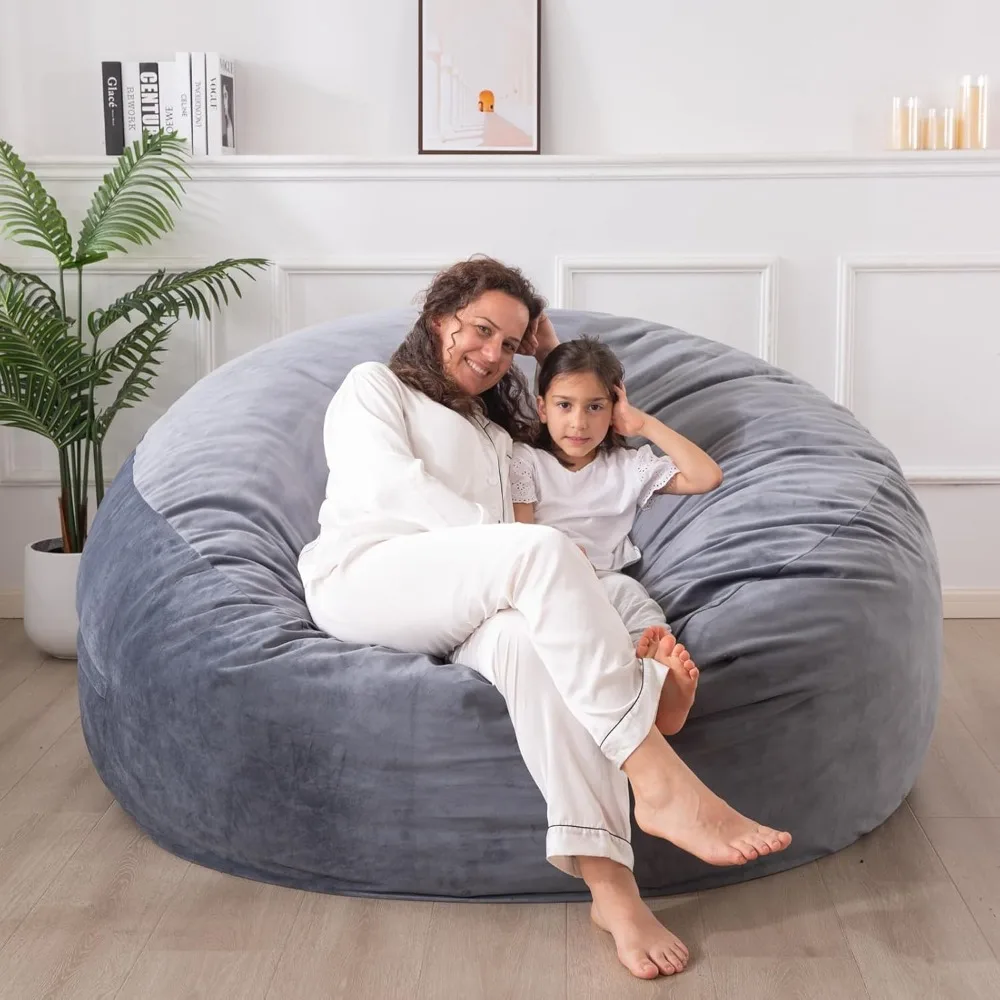 [Velvet Fabric] Large Bean Bag Chair: 3 ft Memory Foam Bean Bag Chairs for Teens with Filling,Kids Bean Bag Chair with Filler