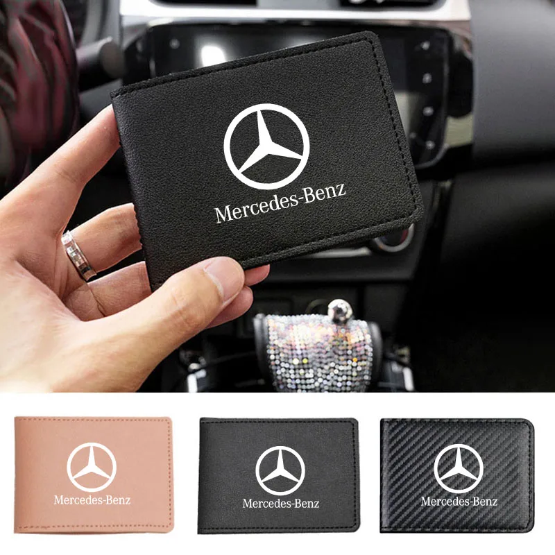Car Wallet Card Holder Driver License Cover Driver License Bag For Mercedes Benz S320 W164 W203 W204 W168 A200 Car Accessories view 2
