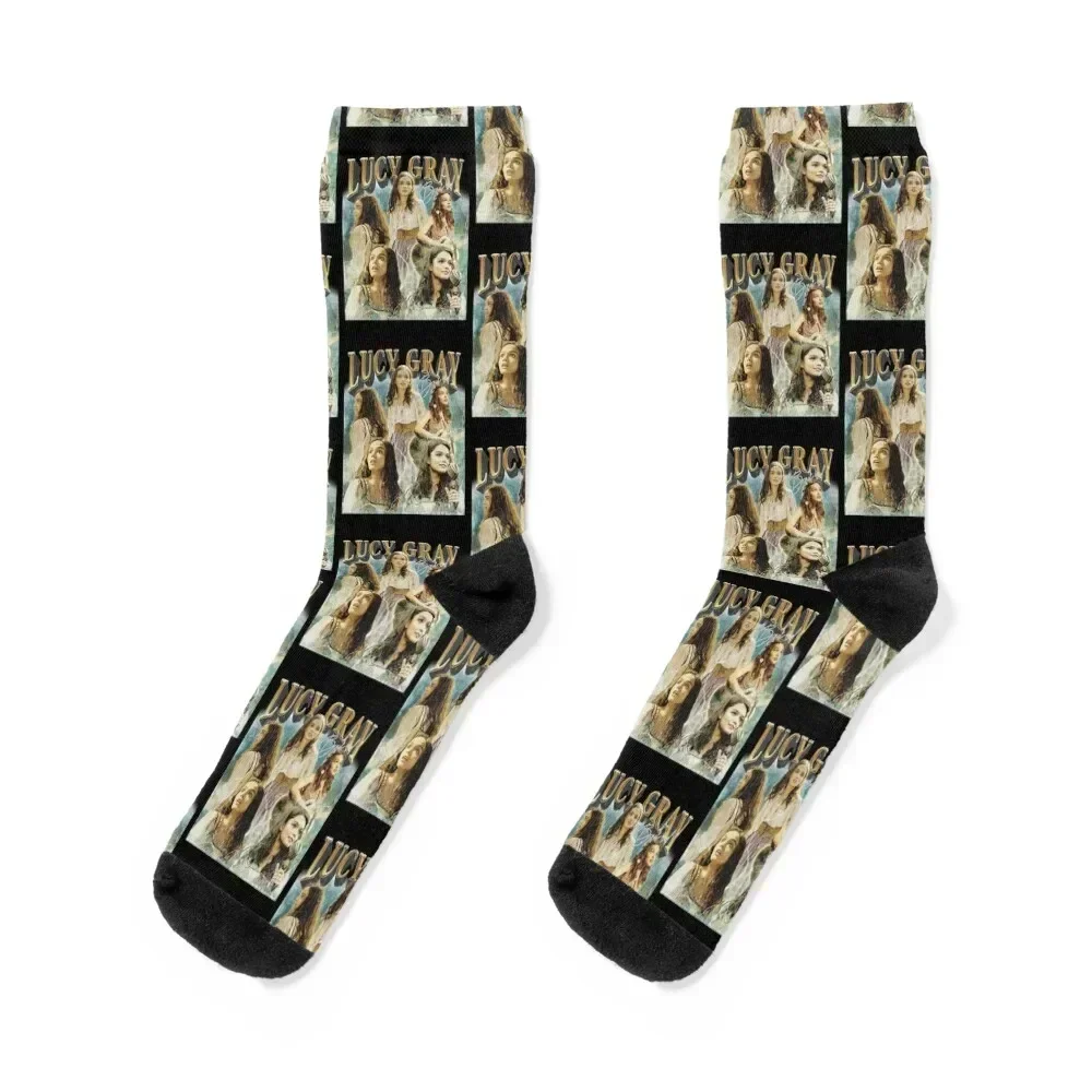

Lucy Gray Baird The Hunger Games Vintage Socks floral cute compression Luxury Woman Socks Men's