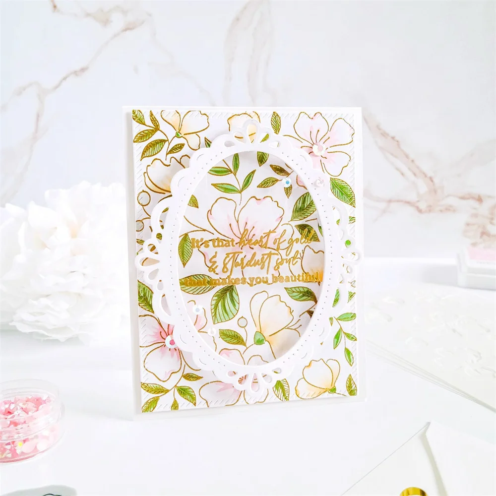 2022 Newest Delicate Floral Print Dies Scrapbook Decorate Embossing Craft Silicone Stamps Set Diy Greeting Card Handmade Stencil