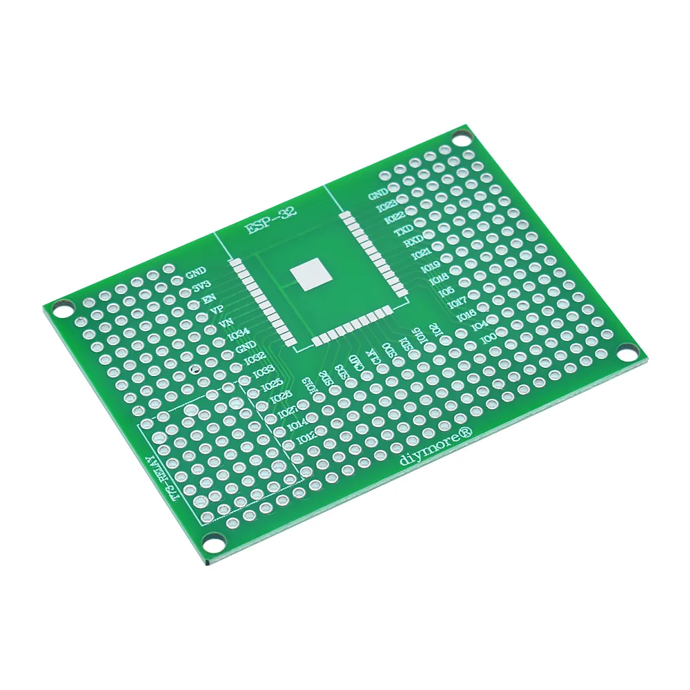 WAVGAT 5x7CM Double Side Prototype PCB Board Breadboard Protoshield For Arduino Relay ESP8266 WIFI ESP-12F ESP-12E ESP32 ESP32S