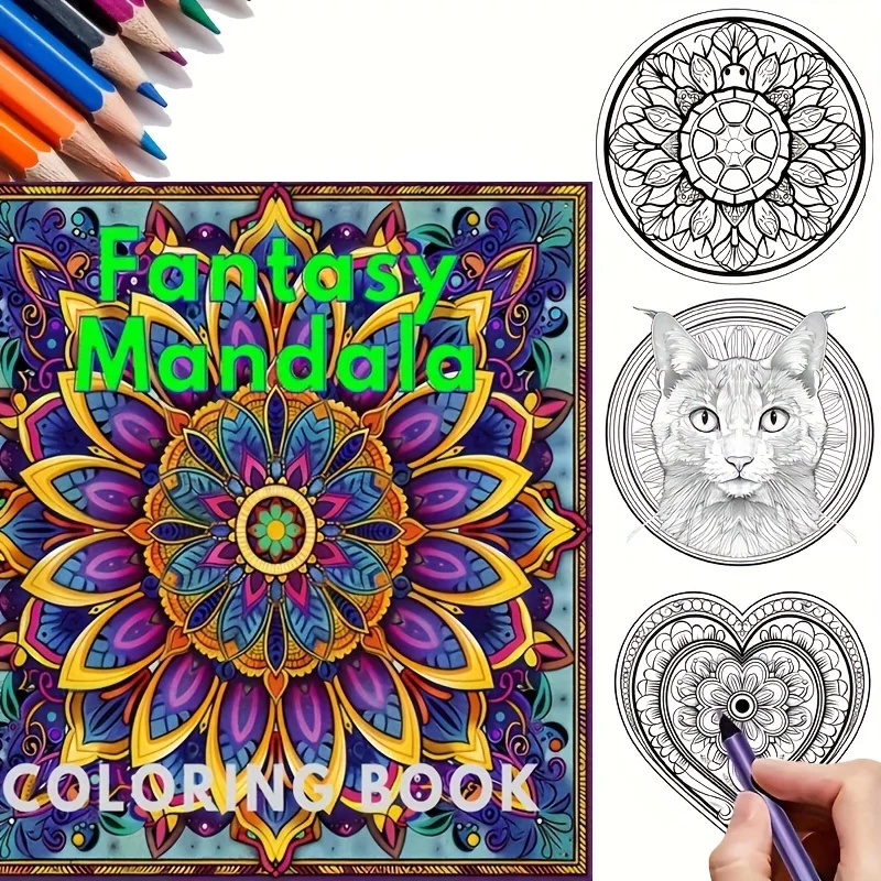 

1pc, 25 Pages Coloring Book for Adult Stress Reduction Drawing Supplies, Back To School Gifts, Teenager Supplies, Original Brand