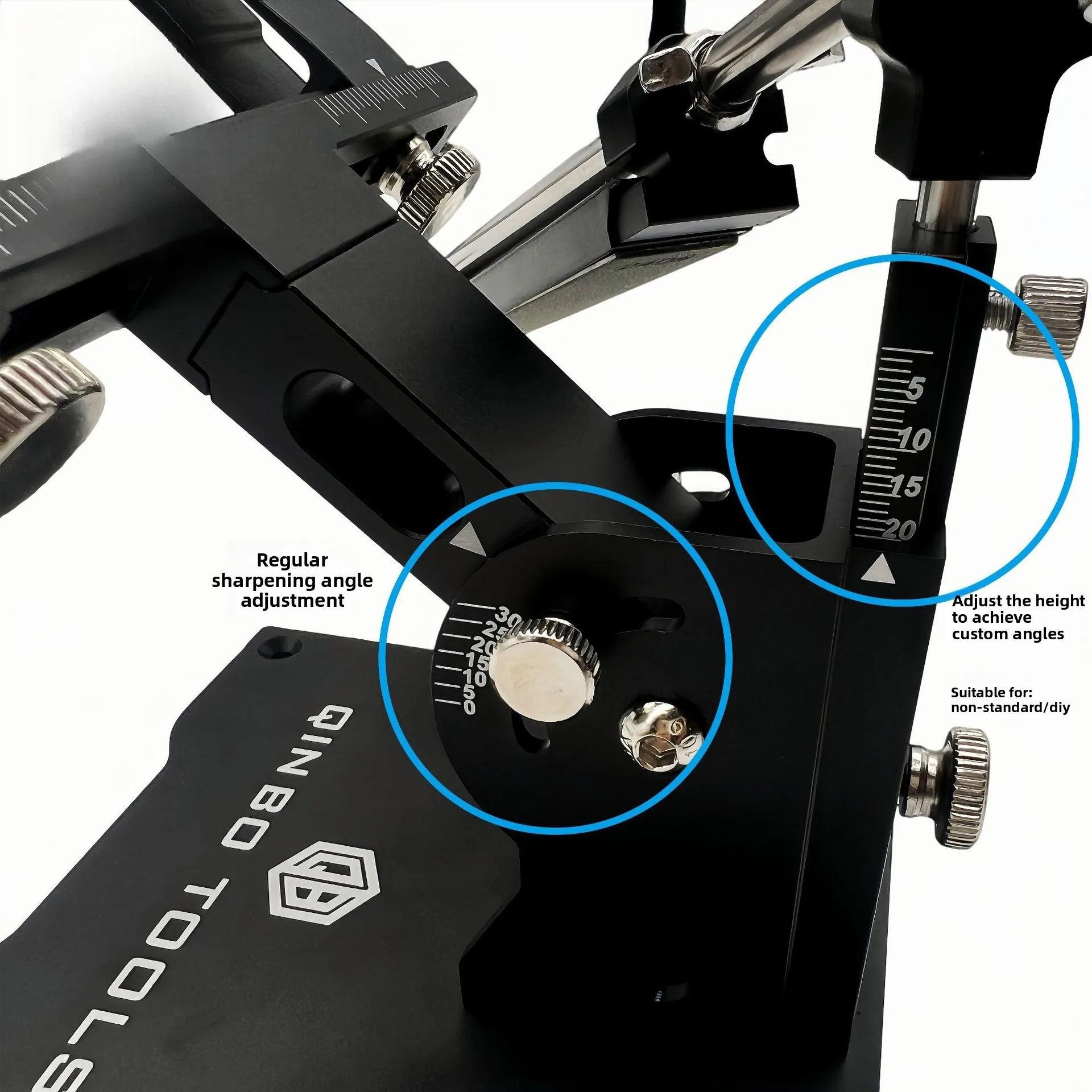 Guide sharpening system, aluminum professional fixed angle  sharpener set, angle adjustable sharpener