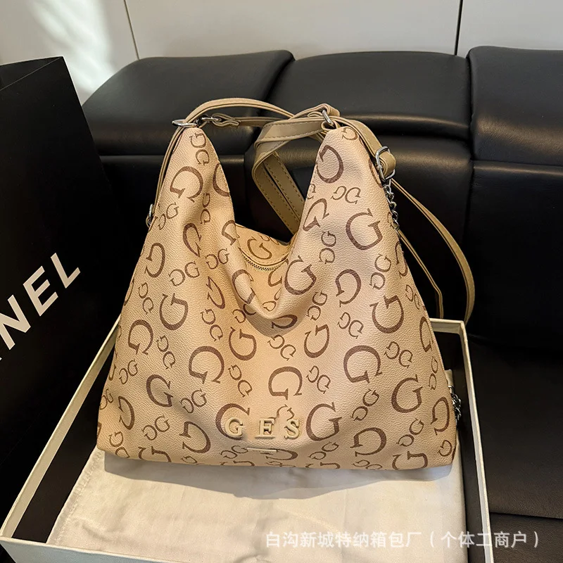 

2025 European Luxury Underarm Bag: Convertible Monogram Backpack, Designer-Inspired Shoulder Purse for Women