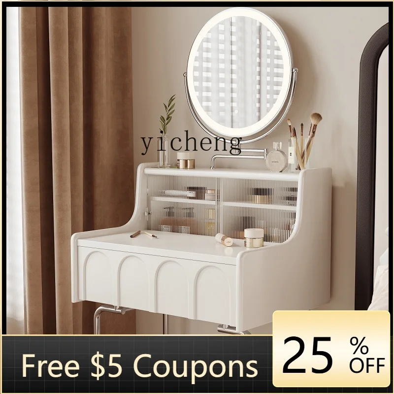 

AA Small bedroom master bedroom mini makeup table small apartment solid wood dresser bedroom simple modern