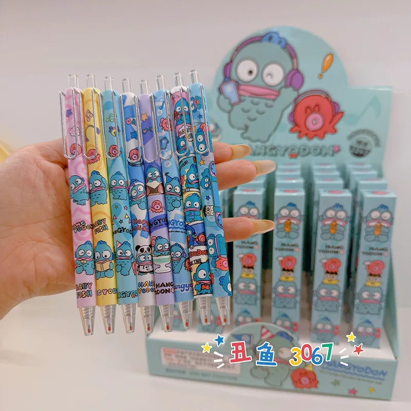 

New 24pcs Sanrio Hangyodon 0.5mm Gel Pen Stationery Cartoon Cute Black Gel Pen Wholesale