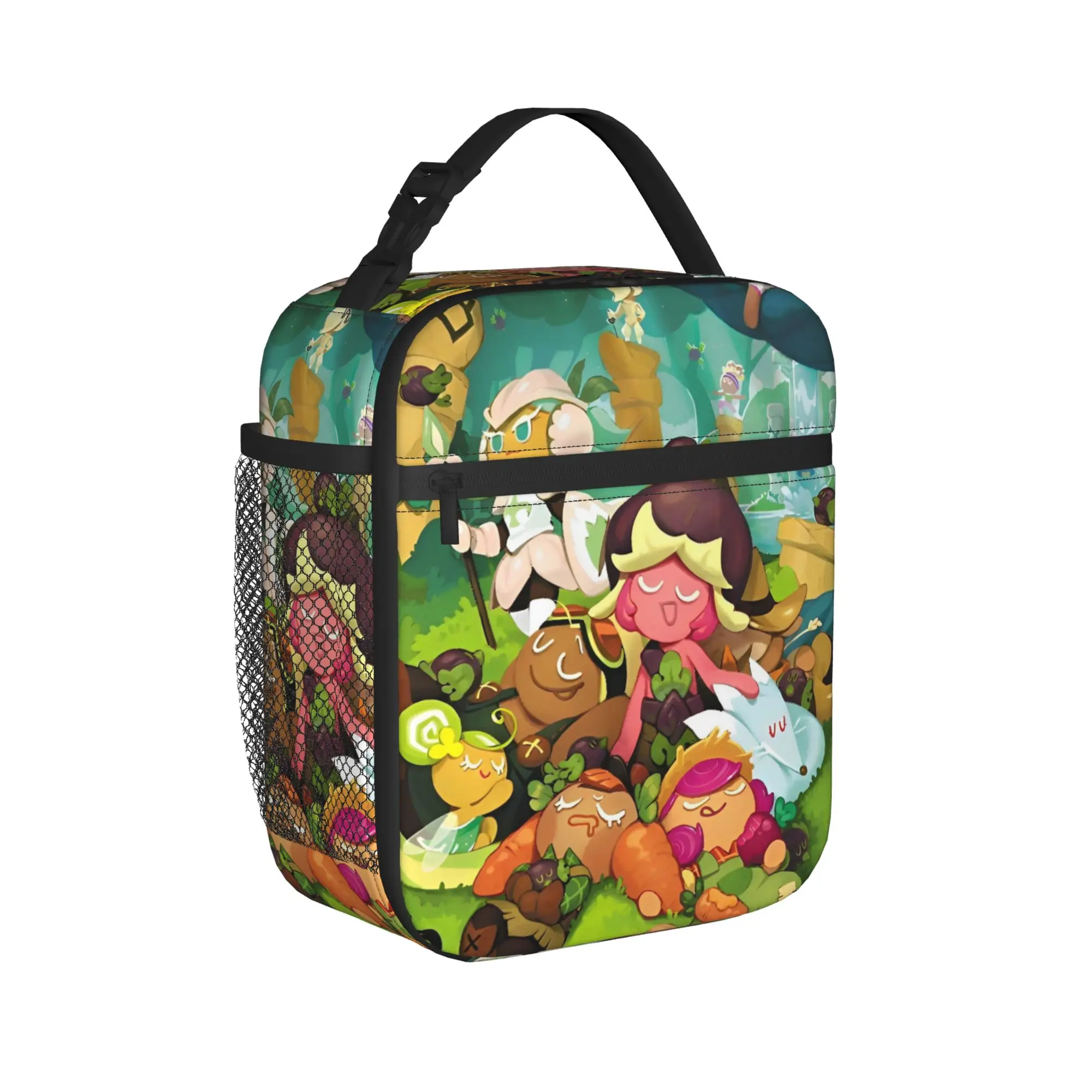 Cookie Run Kingdom Characters Insulated Lunch Bags Leakproof Gacha Game Reusable Thermal Bag Lunch Box Tote Work  Outdoor