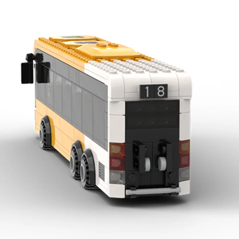 Set Modificato di Autobus Urbano MOC da 264 Pezzi, Modello di Traffico Cittadino, Blocchi da Costruzione, Regalo di Natale Creativo, Idea per Giocattoli