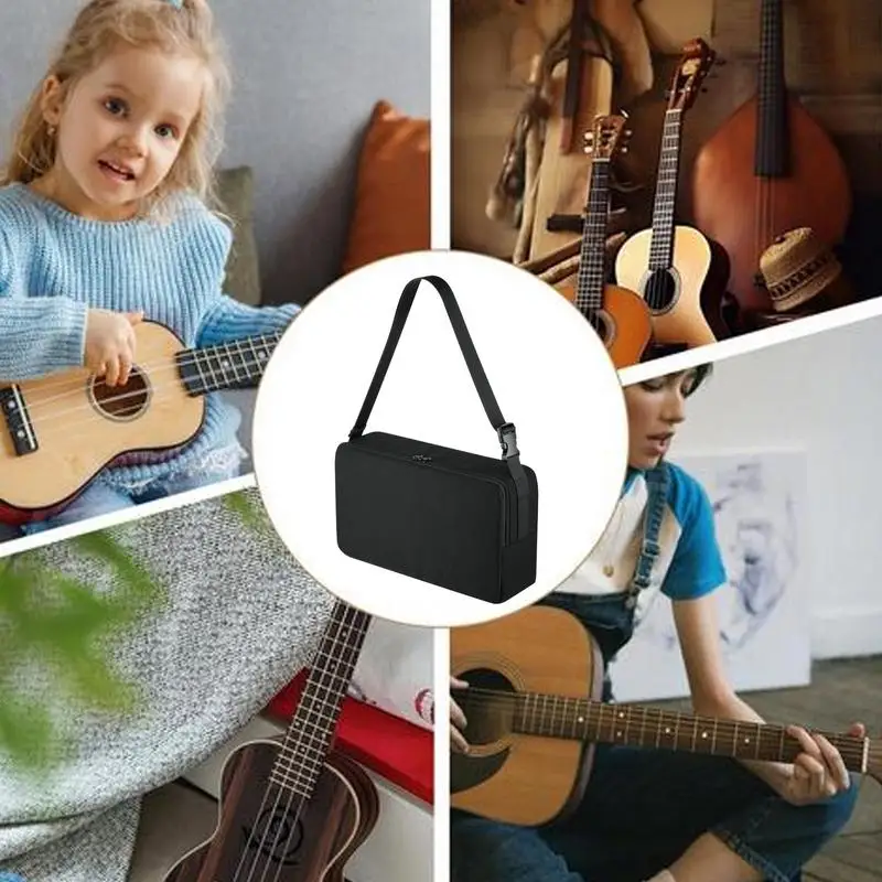 Bolsa de almacenamiento para soporte de guitarra, estuche de transporte para soporte de música, bolsa de almacenamiento impermeable con correa para el hombro, contenedor protector contra el polvo para