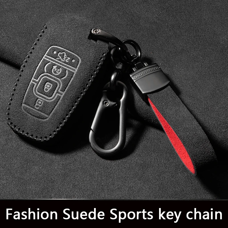 

Sport Suede Leather Car Remote Key Case Cover For Lincoln MKZ MKC MKZ MKX MKT MKS Zephyr Corsair Nautilus Continental Car