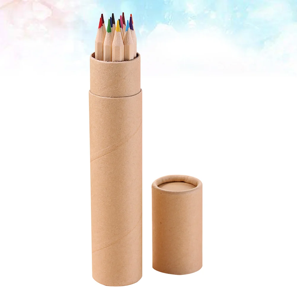 12 Pcs Portable Pencils Watercolor Painting Wood Colored Bamboo Fade-resistant