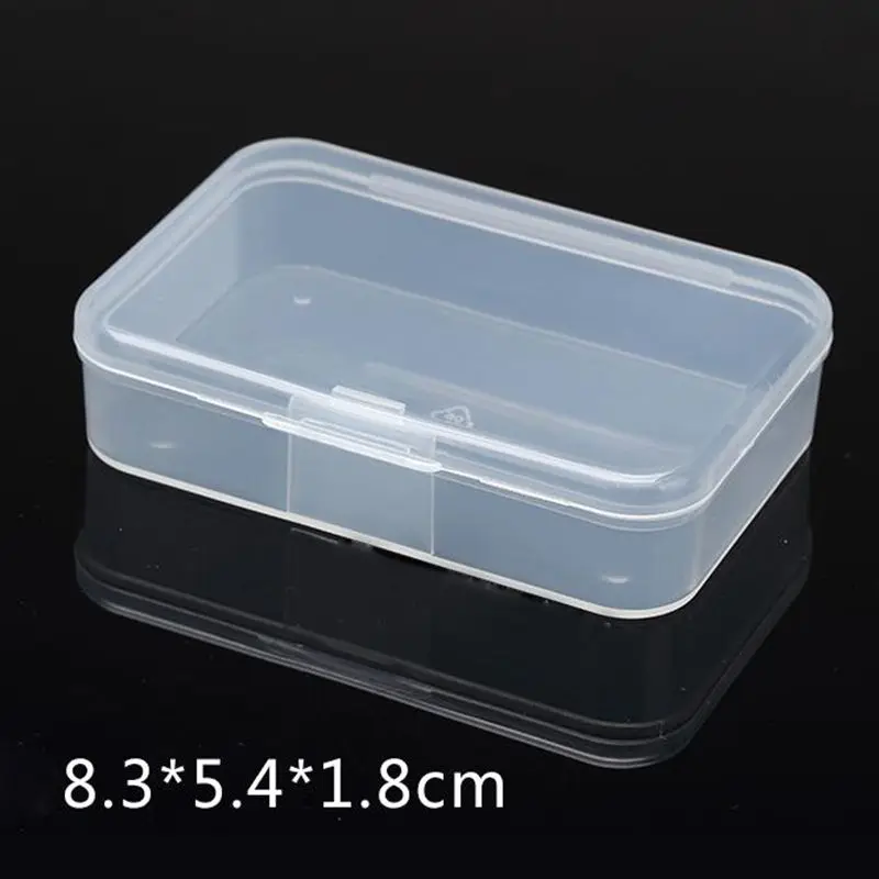 Storage Boxes Rectangle Transparent Plastic Jewelry Case Container Packaging Box for Earrings Rings Beads Collecting Small Items