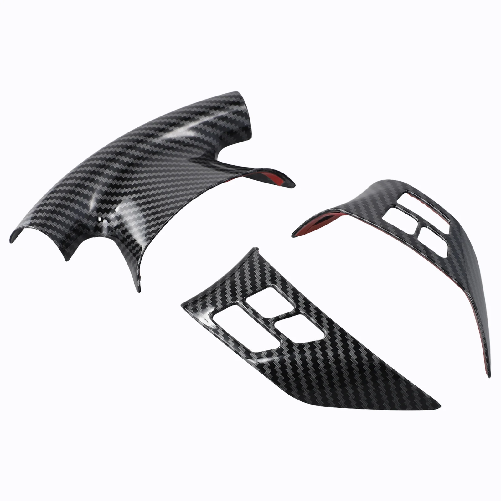 For BMW 3 Series for e90 Steering Wheel Panel Cover Trim in Carbon Fiber Look Fits 2005 2012 Models with Plastic Material