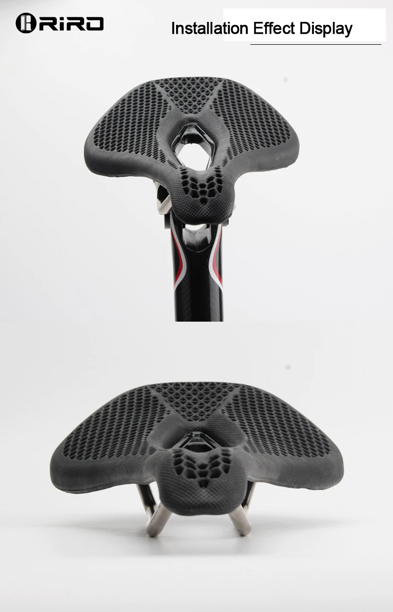 RIRO MTB 3D Fahrradsattel Honeycomb Bionic Struktur Bequemes Kissen Verschleißfestes, langlebiges, rutschfestes Rennradzubehör – Detail 8