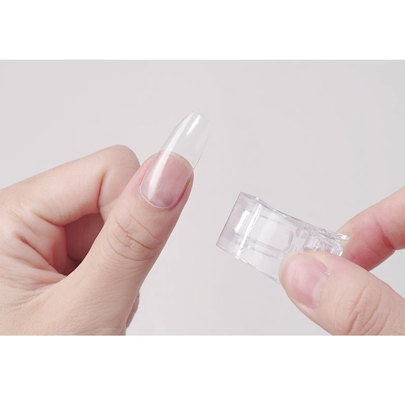 4/8/10Pcs Klar Nagel Clips Kristall Form Halter Verlängerung Formen Gel Styling Nagel Tipps Clip Nail art Salon Liefert Maniküre Werkzeuge