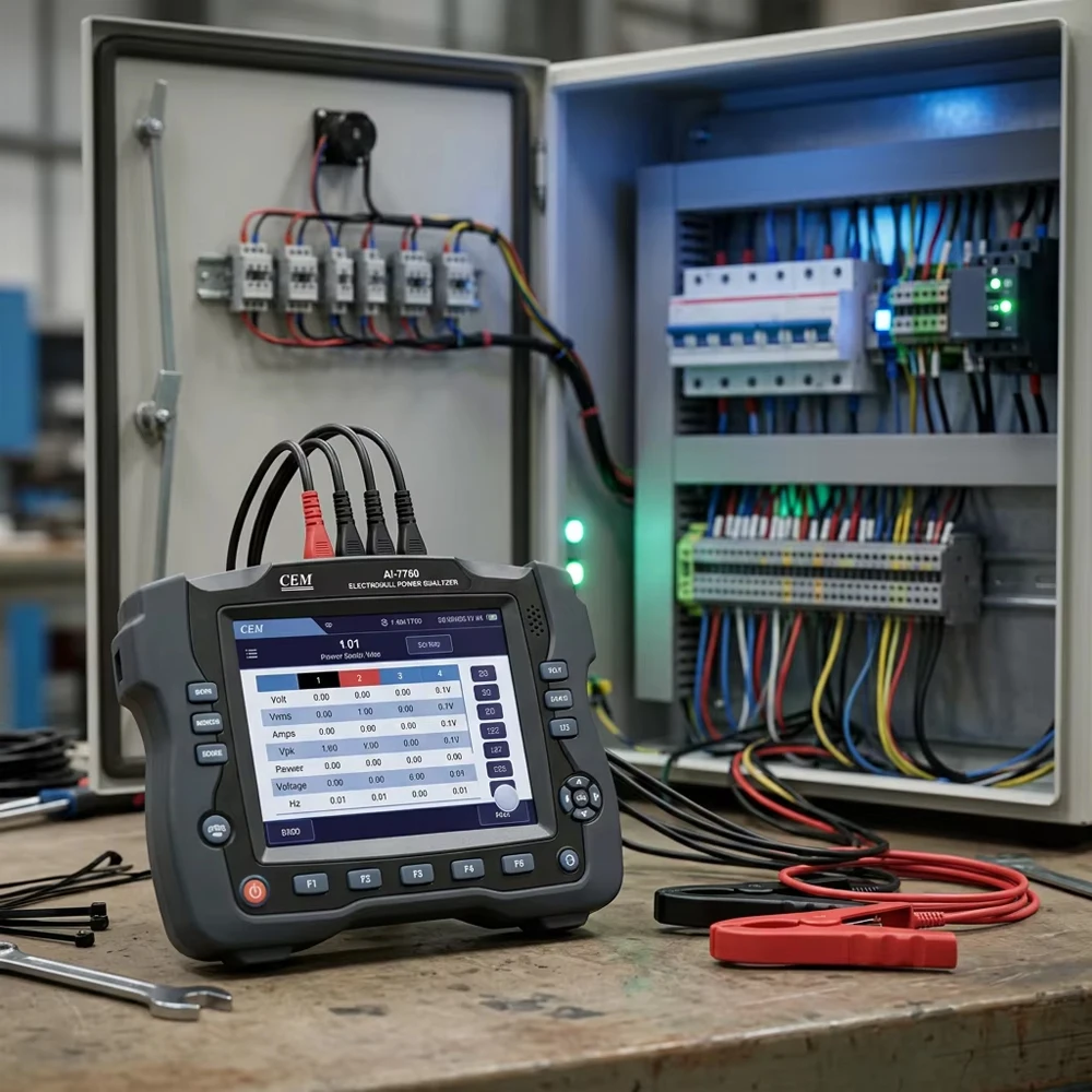 AI-7760 Al-Enabled Three-Phase Power Quality Analyzer Digital Energy Analyzer for Power Monitoring