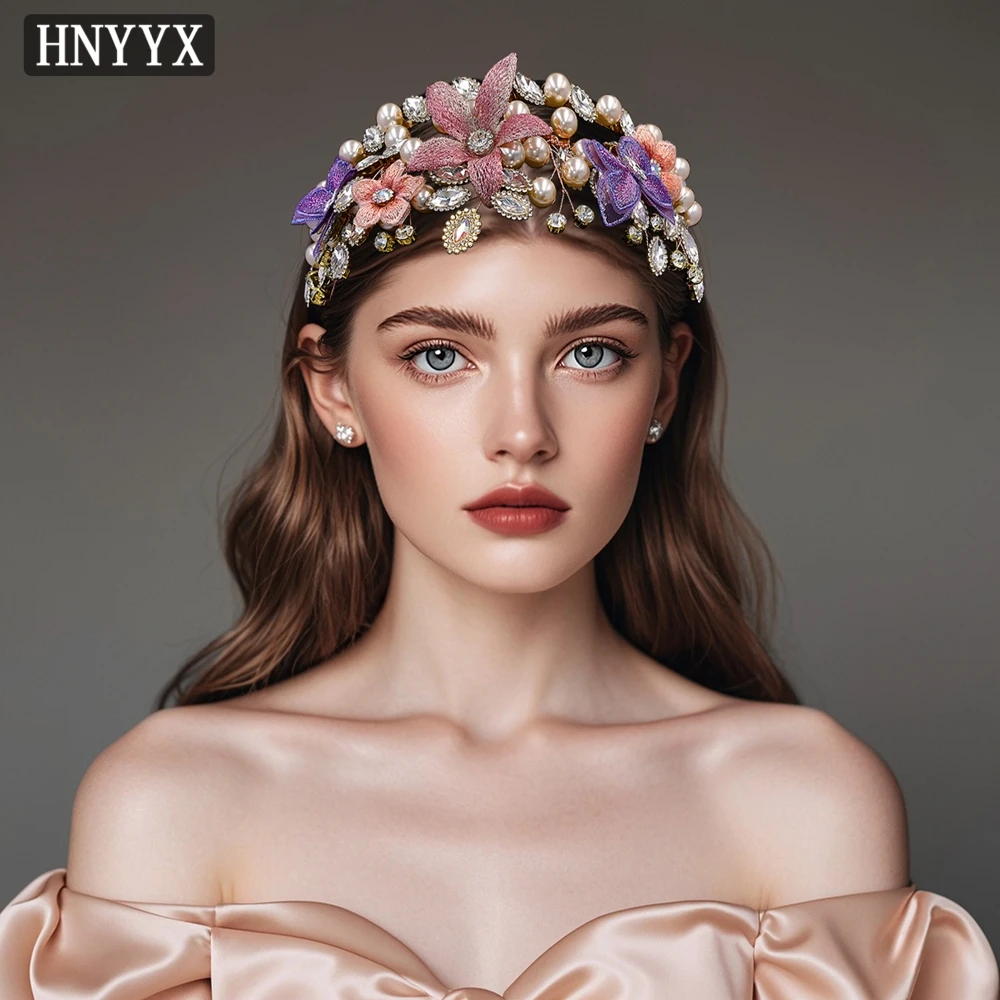 

YouLaPan Luxurious Bridal Wedding Headbands Handmade With Pearls And Rhinestones Vintage Women's Banquet Hair Accessories YXA198