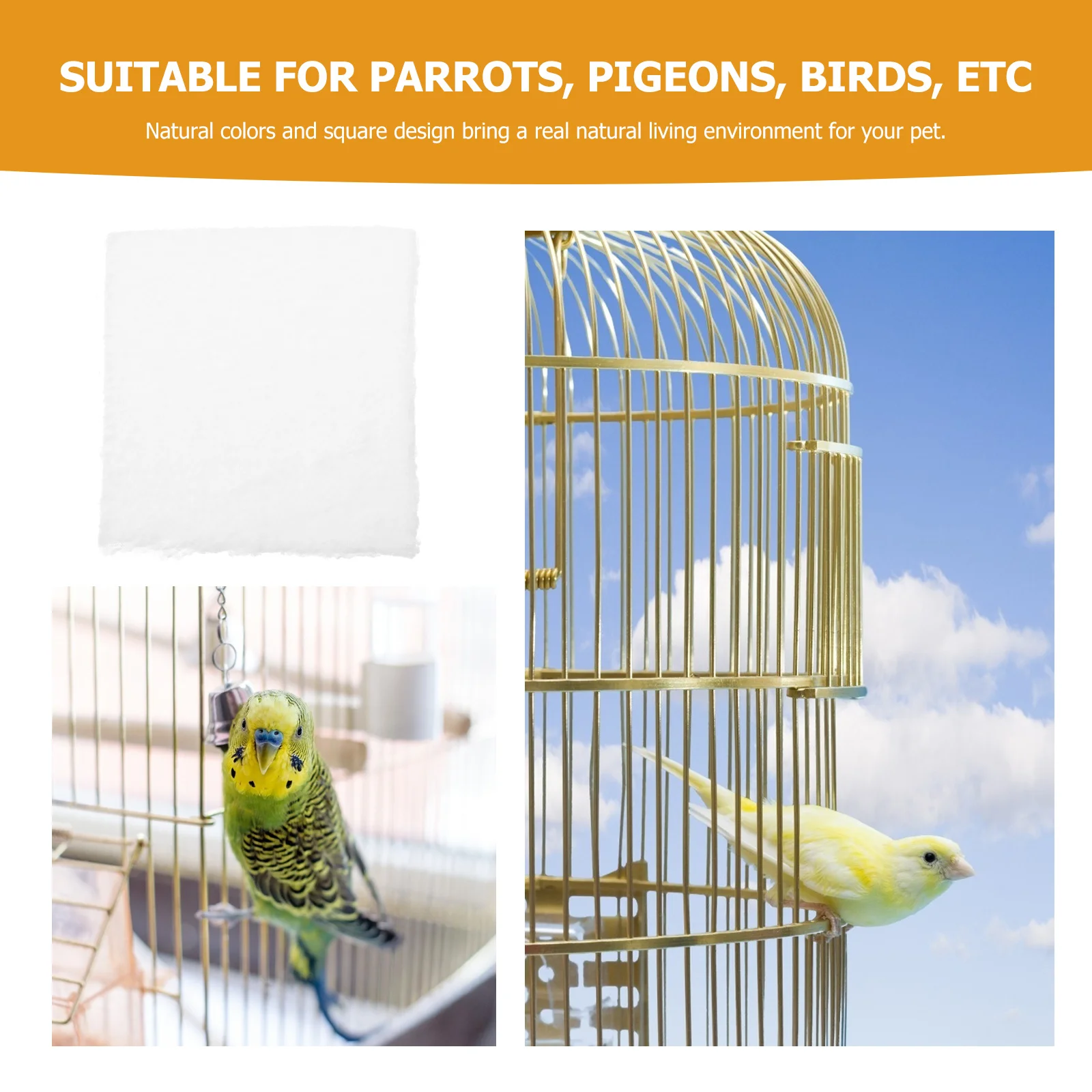 

4Pcs Bird Nest Pad Thick Fluff Winter Durable Warm Keeping Hamster Parrot Mini Pet Nest Cushion Home Supply Pad